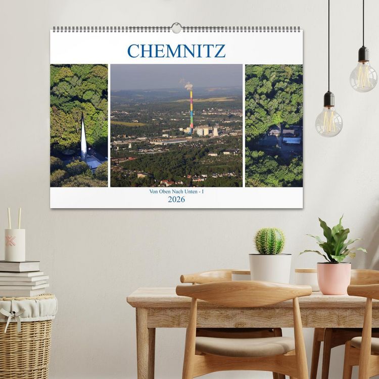 Produktbild: Chemnitz - Von Oben Nach Unten (Wandkalender 2026 DIN A2 quer), CALVENDO Monatskalender