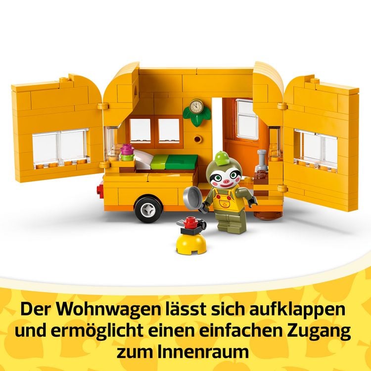 Produktbild: LEGO Animal Crossing Gerds Wohnwagen & G&auml;rtnerei, Bauset mit Auto 77054