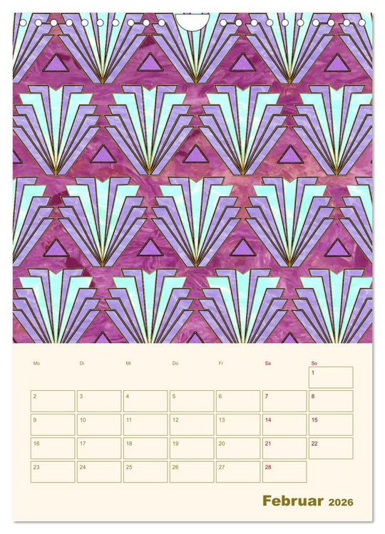 Produktbild: Art Deco Planer (Wandkalender 2026 DIN A4 hoch), CALVENDO Monatskalender