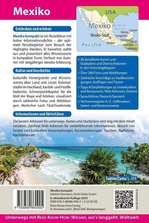 Produktbild: Reise Know-How Reiseführer Mexiko kompakt