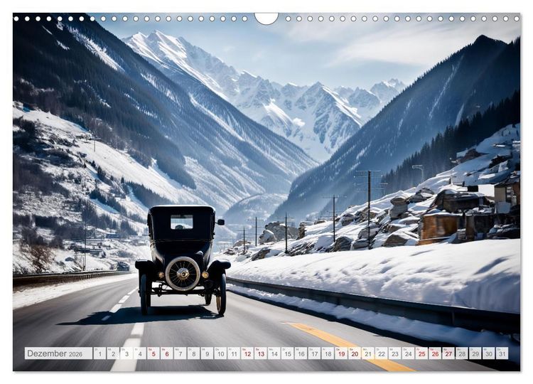 Produktbild: Virtual Classic Cars (Wandkalender 2026 DIN A3 quer), CALVENDO Monatskalender