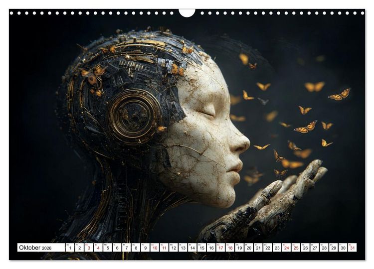 Produktbild: Roboter &ndash; Technik, Poesie und ein Hauch Magie (Wandkalender 2026 DIN A3 quer), CALVENDO Monatskalender