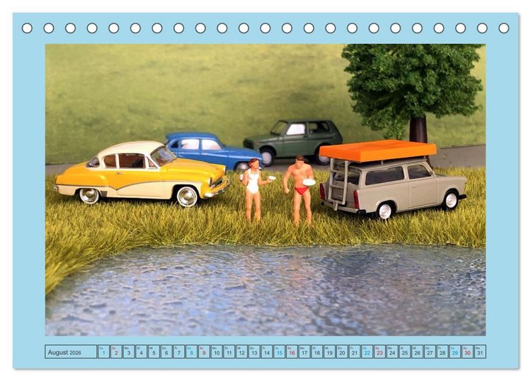 Produktbild: DDR Modellautos im Fokus (Tischkalender 2026 DIN A5 quer), CALVENDO Monatskalender