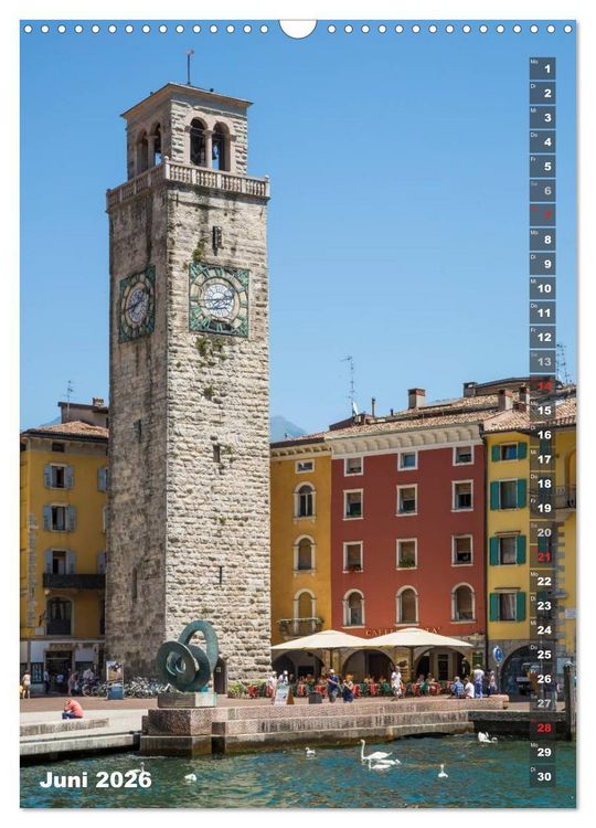 Produktbild: IDYLLISCHER GARDASEE Riva del Garda und Torbole (Wandkalender 2026 DIN A3 hoch), CALVENDO Monatskalender