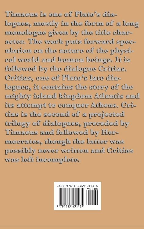 Produktbild: Timaeus and Critias