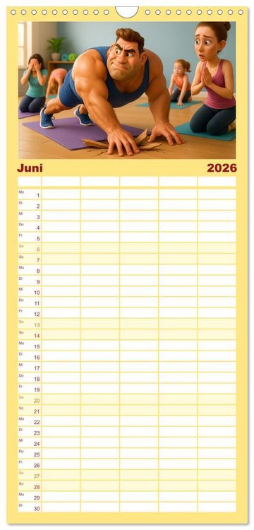 Produktbild: Familienplaner 2026 - Meine Familie, Kraftsport und ich mit 5 Spalten (Wandkalender, 21 x 45 cm) CALVENDO