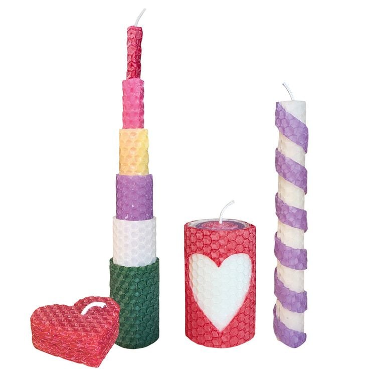 Produktbild: PEBARO WACHS-SET 3 - Bienenwaben-Kerzenbastelset BUNT