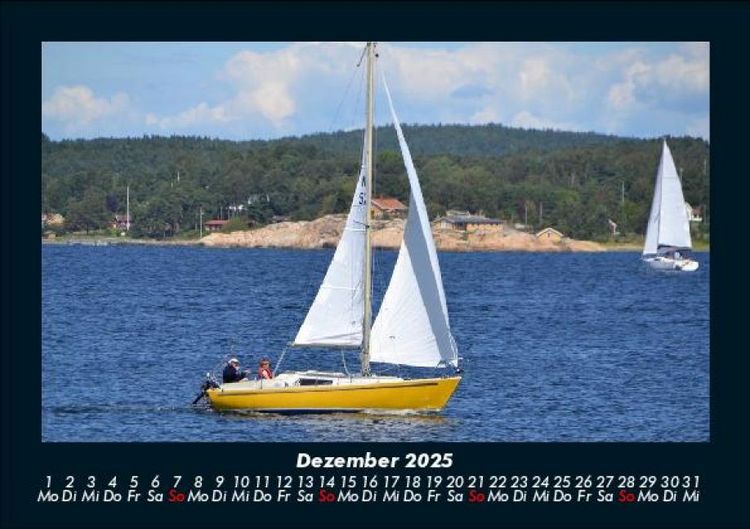 Produktbild: Segelboote 2025 Fotokalender DIN A5