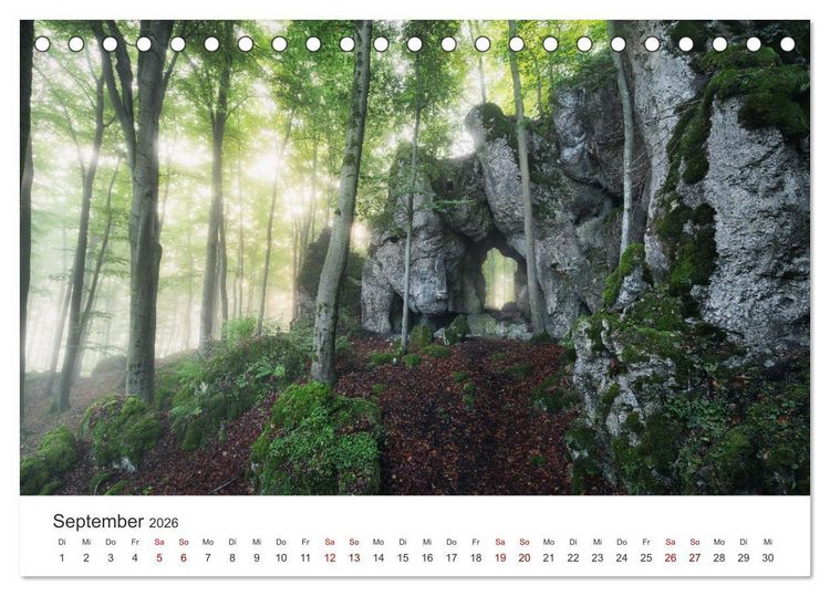 Produktbild: Fr&auml;nkische Schweiz &ndash; Zwischen Burgen, H&ouml;hlen und W&auml;ldern (Tischkalender 2026 DIN A5 quer), CALVENDO Monatskalender