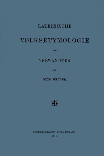 Produktbild: Lateinische Volksetymologie und Verwandtes