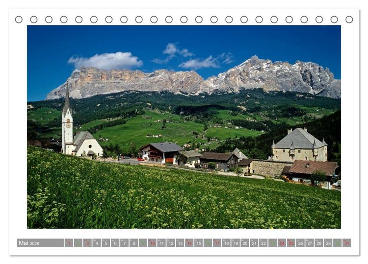 Produktbild: S&Uuml;DTIROL - Land der Berge (Tischkalender 2026 DIN A5 quer), CALVENDO Monatskalender