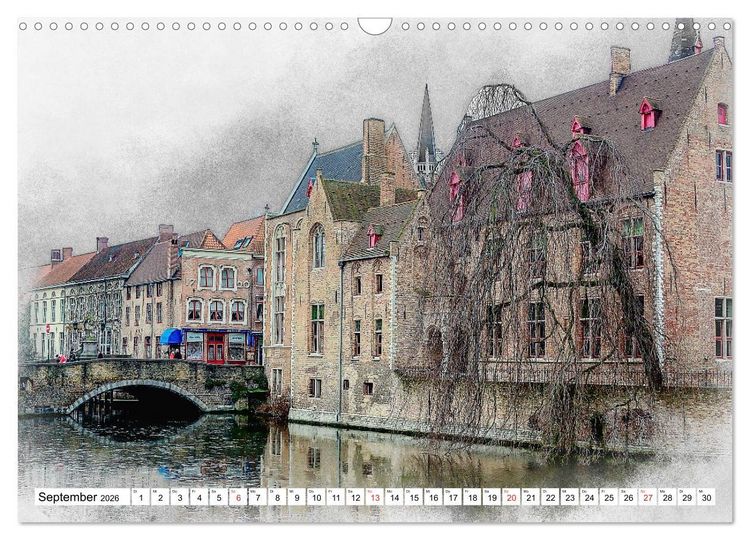Produktbild: Br&uuml;gge, die Perle von Flandern (Wandkalender 2026 DIN A3 quer), CALVENDO Monatskalender