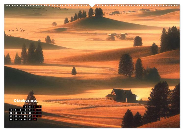 Produktbild: Pr&auml;rie Welten - Ein Kalender, der die Seele der Pr&auml;rie einf&auml;ngt. (hochwertiger Premium Wandkalender 2026 DIN A2 quer), Kunstdruck in Hochglanz