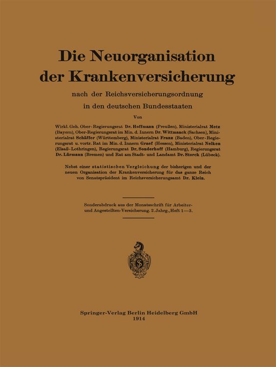 Produktbild: Die Neuorganisation der Krankenversicherung
