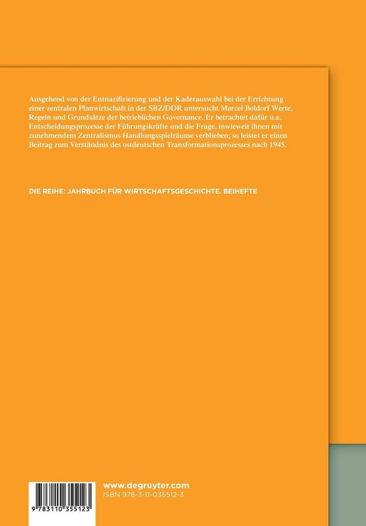 Produktbild: Governance in der Planwirtschaft