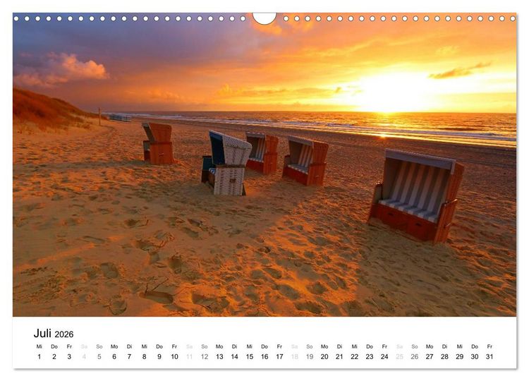 Produktbild: Sylt, der nordfriesische Inseltraum (Wandkalender 2026 DIN A3 quer), CALVENDO Monatskalender
