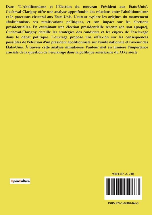 Produktbild: L'Abolitionisme et l'&Eacute;lection du nouveau Pr&eacute;sident aux &Eacute;tats-Unis