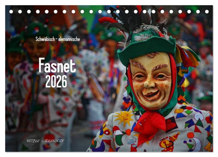 Produktbild: Schw&auml;bisch alemannische Fasnet (Tischkalender 2026 DIN A5 quer), CALVENDO Monatskalender