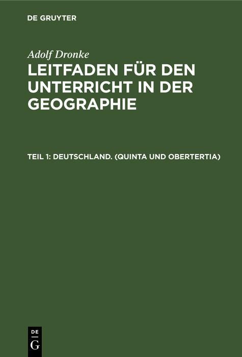 Produktbild: Deutschland. (Quinta und Obertertia)