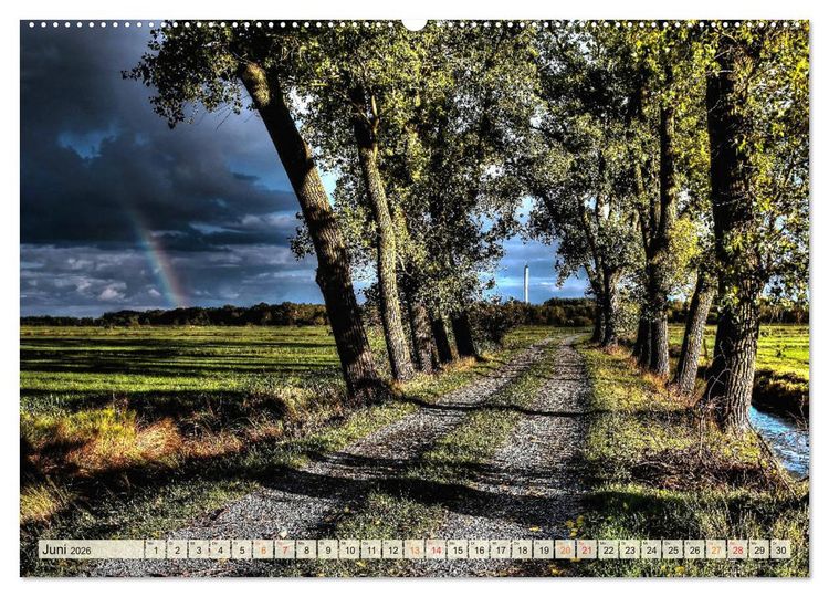 Produktbild: Landschaft an der W&uuml;mme (hochwertiger Premium Wandkalender 2026 DIN A2 quer), Kunstdruck in Hochglanz