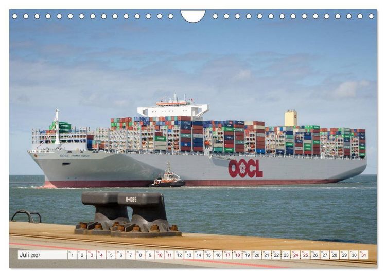Produktbild: JadeWeserPort Wilhelmshaven &ndash; Maritime Perspektiven am Containerhafen (Wandkalender 2027 DIN A4 quer), CALVENDO Monatskalender