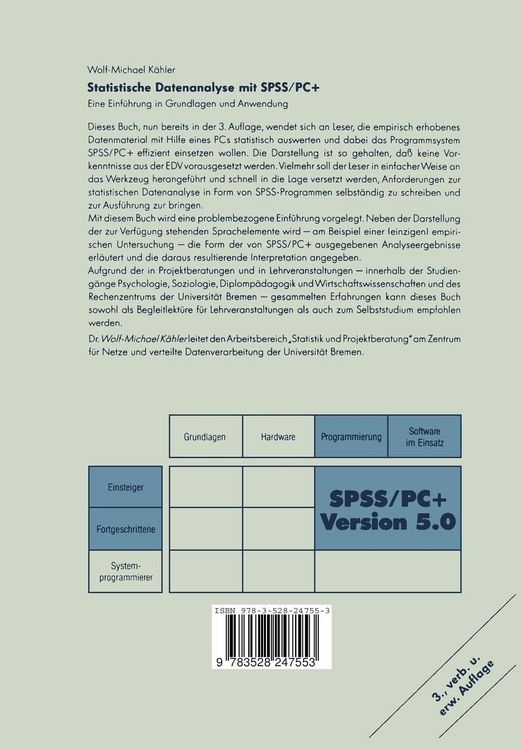 Statistische Datenanalyse mit SPSS/PC+