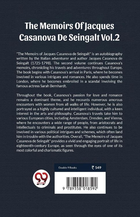 Produktbild: The Memoirs Of Jacques Casanova De Seingalt Vol.2