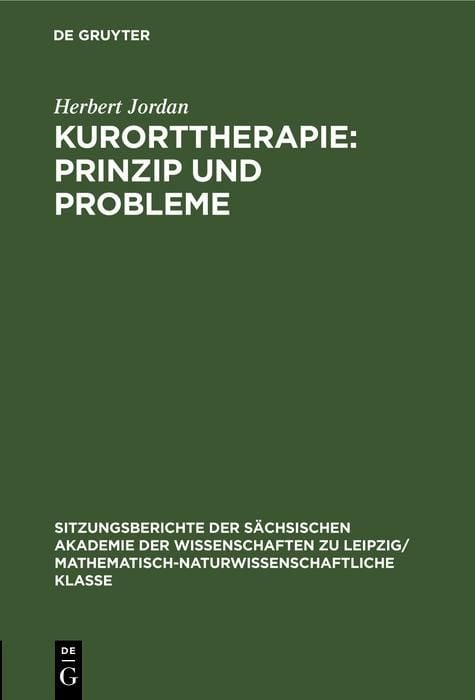 Produktbild: Kurorttherapie: Prinzip und Probleme