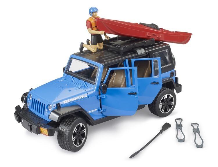 Produktbild: bruder 02529 Jeep Wrangler Rubicon Unlimited mit Kajak und Figur