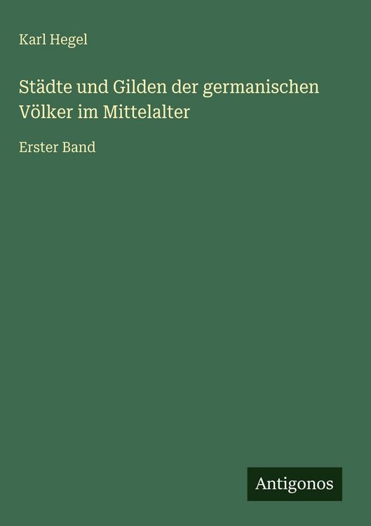 Produktbild: St&auml;dte und Gilden der germanischen V&ouml;lker im Mittelalter