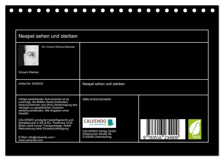 Produktbild: Neapel sehen und sterben (Tischkalender 2026 DIN A5 quer), CALVENDO Monatskalender