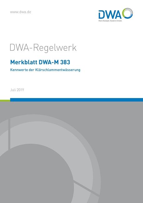 Produktbild: Merkblatt DWA-M 383 Kennwerte der Kl&auml;rschlammentw&auml;sserung