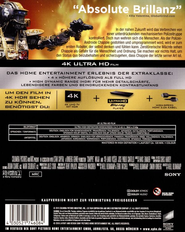 Produktbild: Chappie (4K Ultra HD)