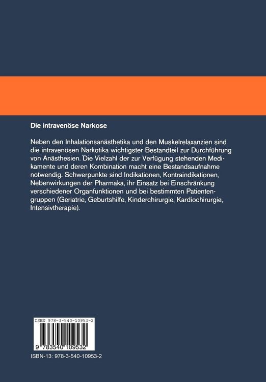 Produktbild: Die intraven&uuml;se Narkose