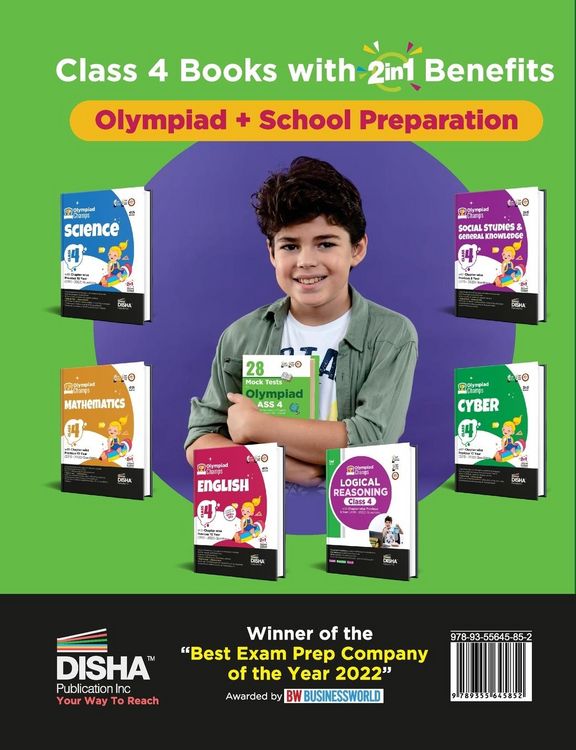 Produktbild: 28 Mock Test Series for Olympiads Class 4 Science, Mathematics, English, Logical Reasoning, GK & Cyber 2nd Edition