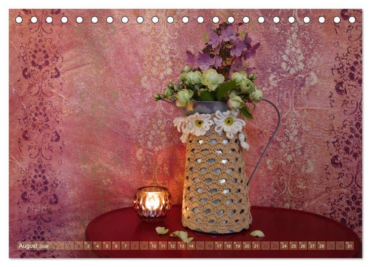 Produktbild: H&auml;kelimpressionen - Geh&auml;kelte Ideen f&uuml;r Haus und Garten (Tischkalender 2026 DIN A5 quer), CALVENDO Monatskalender