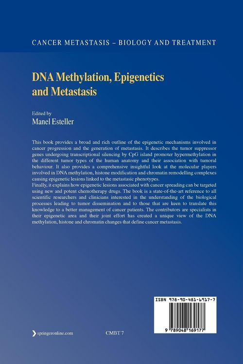 Produktbild: DNA Methylation, Epigenetics and Metastasis