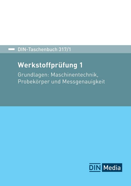 Produktbild: DIN-Taschenbuch 317/1