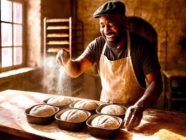 Produktbild: CALVENDO Puzzle Brot backen | 1000 Teile Lege-Gr&ouml;&szlig;e 64x48cm Foto-Puzzle f&uuml;r gl&uuml;ckliche Stunden