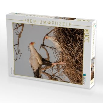 Produktbild: CALVENDO Puzzle Sekret&auml;r beim Nisten | 1000 Teile Lege-Gr&ouml;&szlig;e 64x48cm Foto-Puzzle f&uuml;r gl&uuml;ckliche Stunden