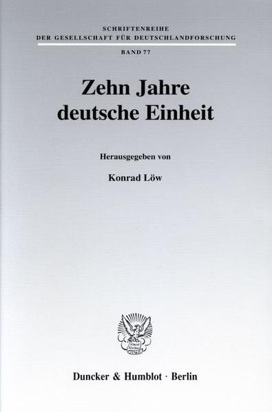 Produktbild: Zehn Jahre deutsche Einheit.