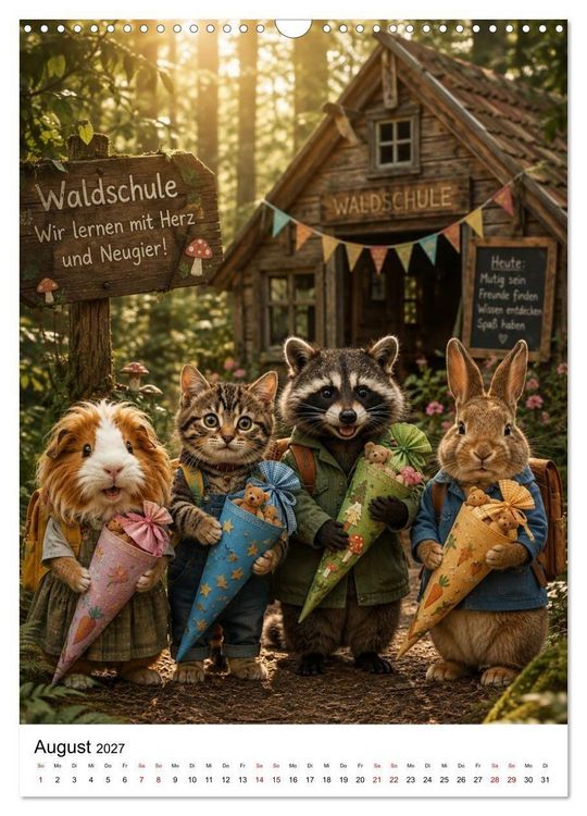 Produktbild: Cozy Friends - Kleine Kuschelhelden (Wandkalender 2027 DIN A3 hoch), CALVENDO Monatskalender