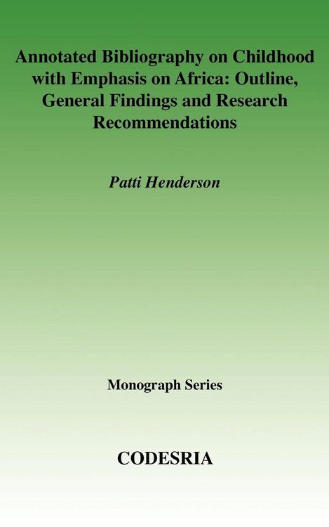 Produktbild: Annotated Bibliography Childhooh