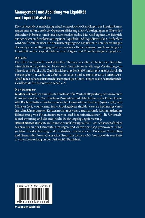 Produktbild: Management und Abbildung von Liquidit&auml;t und Liquidit&auml;tsrisiken