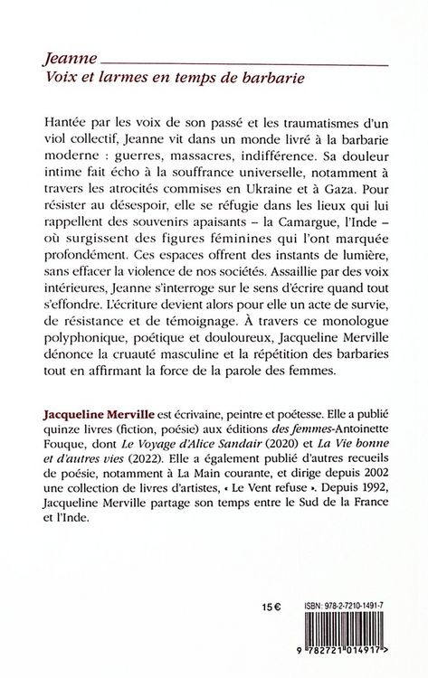 Produktbild: Jeanne : voix et larmes en temps de barbarie