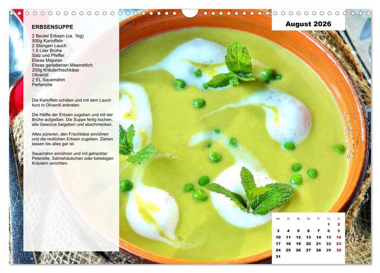 Produktbild: Aus der Suppenk&uuml;che. K&uuml;chenkalender mit tollen Rezepten (Wandkalender 2026 DIN A3 quer), CALVENDO Monatskalender