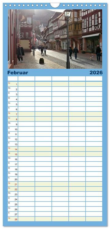 Produktbild: Familienplaner 2026 - Wanderbares Miltenberg mit 5 Spalten (Wandkalender, 21 x 45 cm) CALVENDO