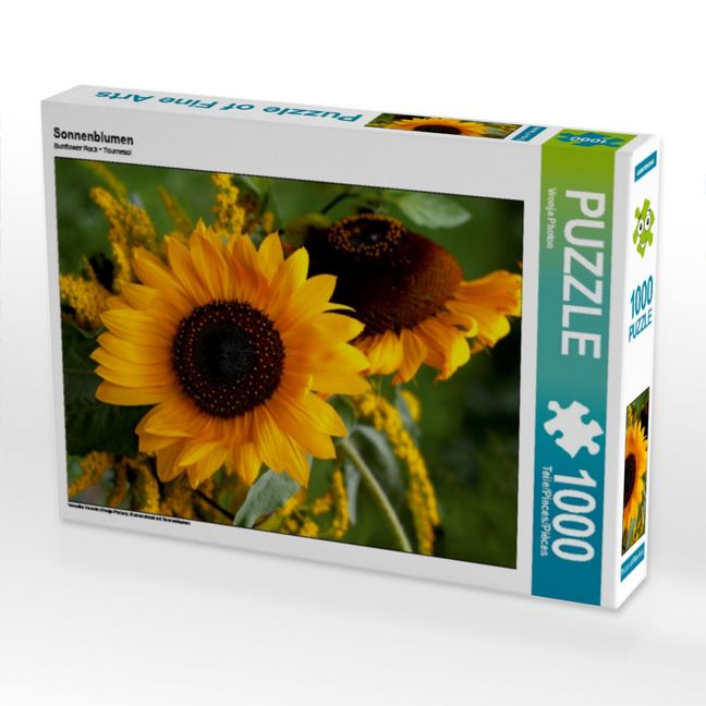 Produktbild: CALVENDO Puzzle Sonnenblumen | 1000 Teile Lege-Gr&ouml;&szlig;e 64x48cm Foto-Puzzle f&uuml;r gl&uuml;ckliche Stunden