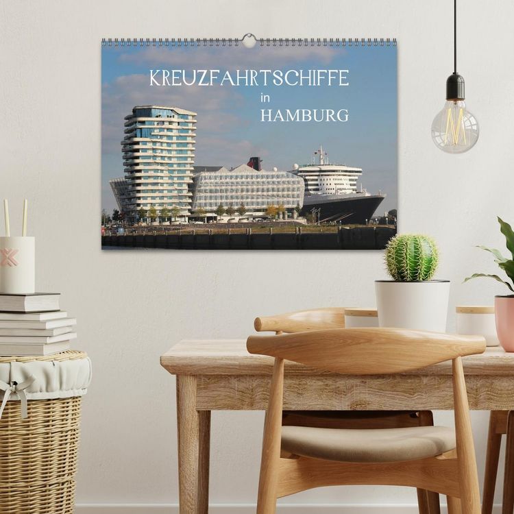 Produktbild: Kreuzfahrtschiffe in Hamburg (Wandkalender 2026 DIN A3 quer), CALVENDO Monatskalender