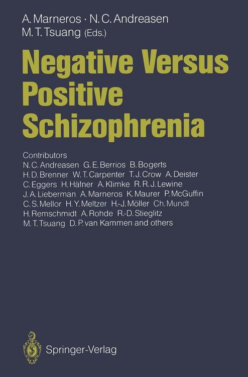 Produktbild: Negative Versus Positive Schizophrenia